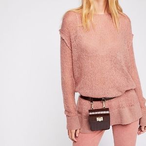 NEW Mohair MIX Free People Transparent Crew TOP